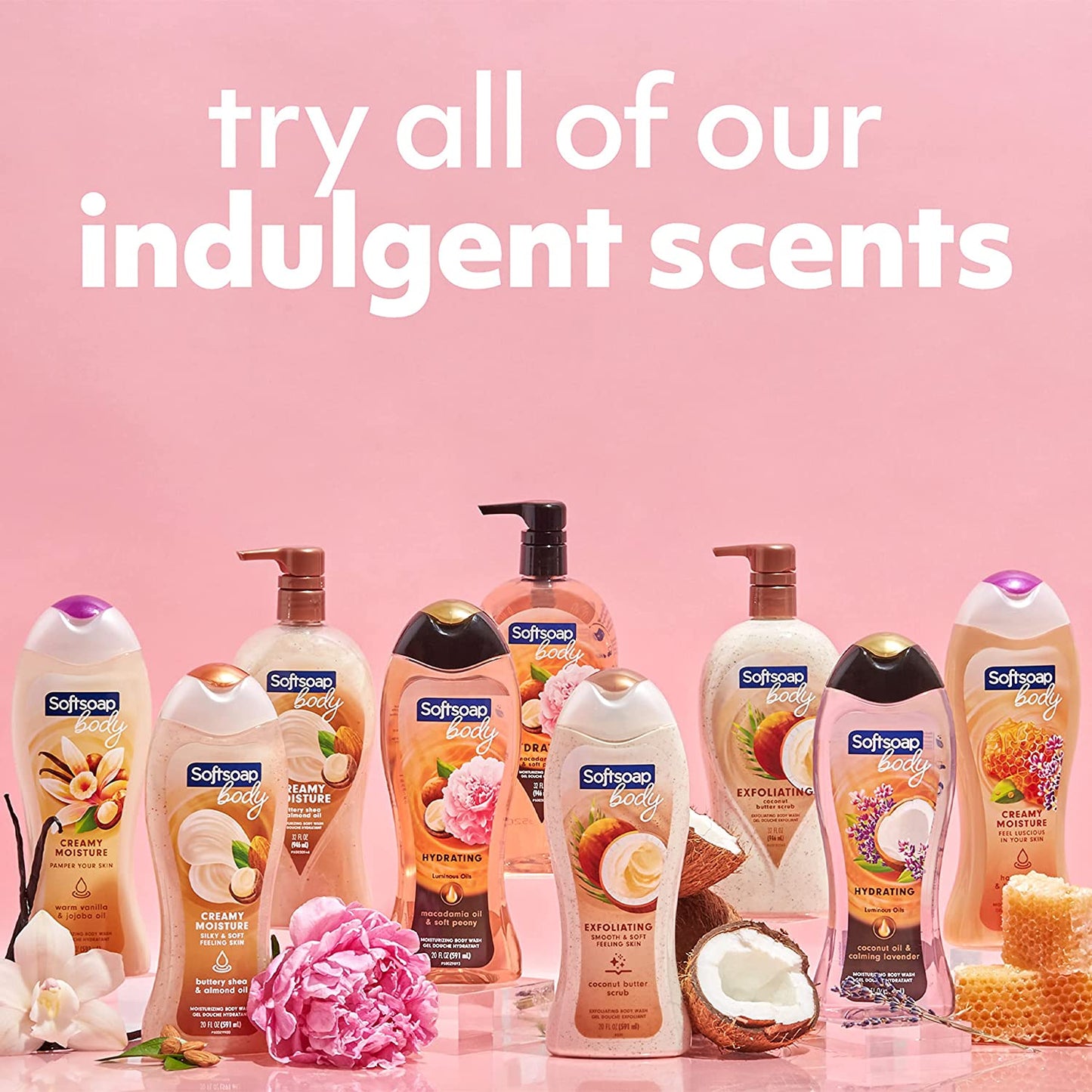 Exfoliating Body Wash with Coconut Butter Scent, 20 oz