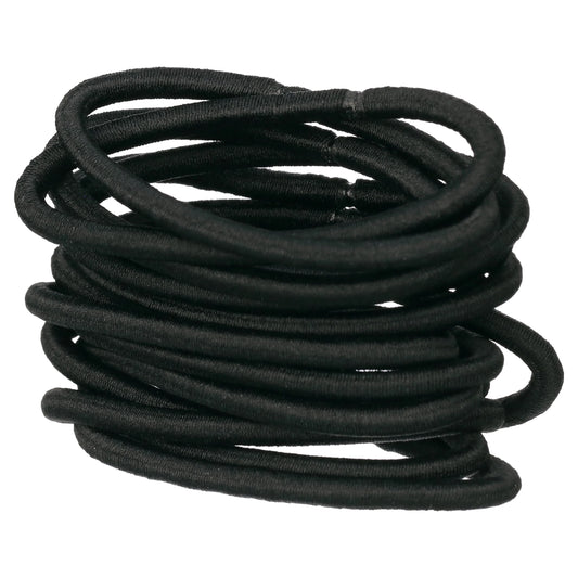 Hair Elastics, Braided Design No Damage Hair Ties, All Hair Types, Black, 15 Ct