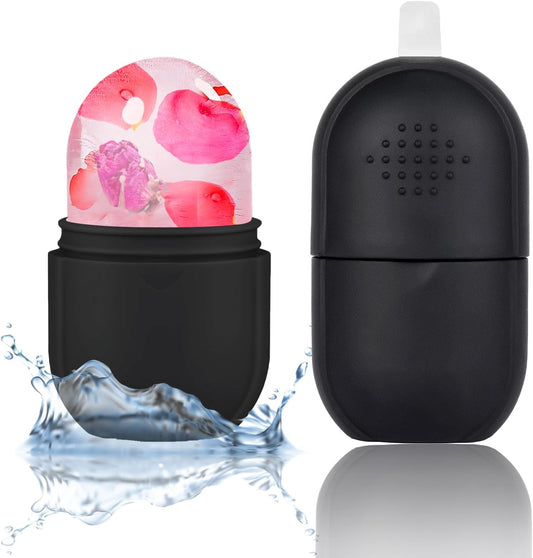 Upgraded Ice Roller for Face and Eyes - Professional Facial Massager for Puffiness and Pain Relief with Silicone Ice Mold