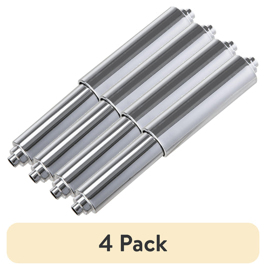 (4 Pack)  Universal Spring Loaded Hanging Replacement Toilet Paper Roller Rod Chrome 6.1"