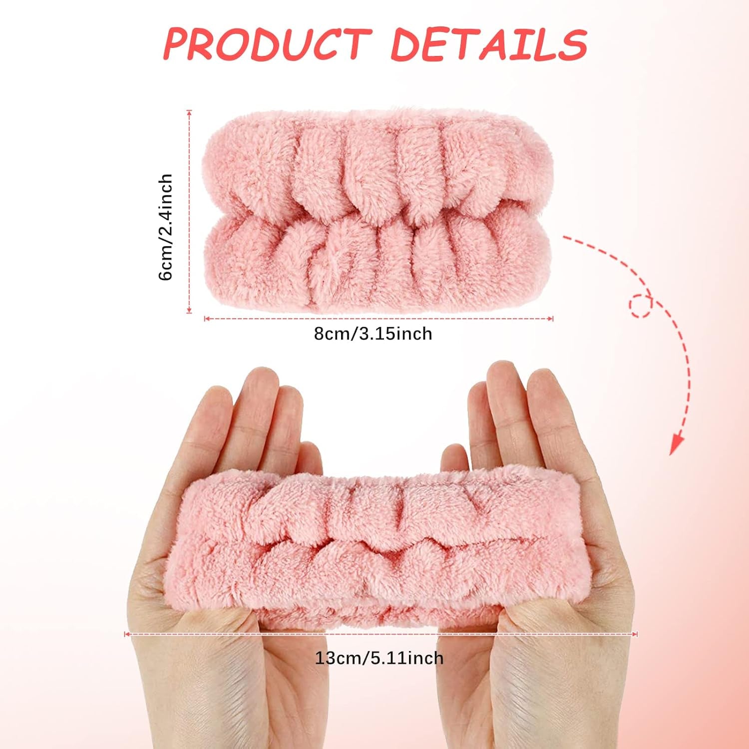 4 Pairs of Absorbent Microfiber Wrist Bands for Facial Washing and Spa Use - Stylish Sweatbands to Prevent Liquid Spillage