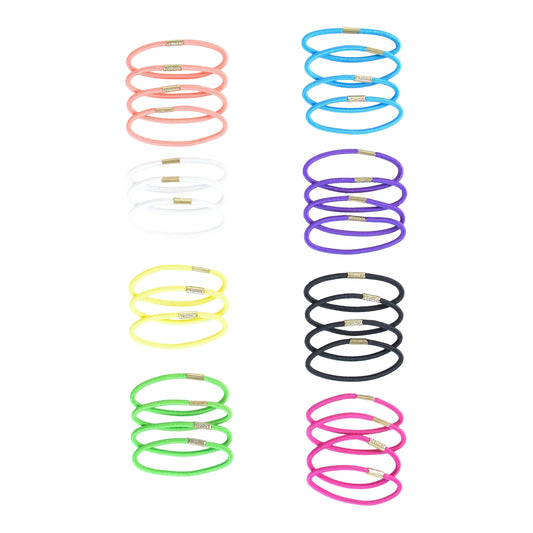 No Damage Elastic Ponytail Hair Ties, Multicolor, 30 Count