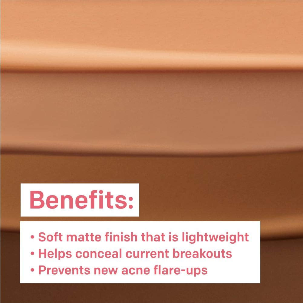 Foundation, Acne Face Makeup with Salicylic Acid, Face Makeup with Skincare Ingredients, Matte Finish, Hypoallergenic, Cruelty Free, Dermatologist Tested Foundation, 100 Ivory, 1 Oz